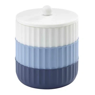 Izod Iz Clubhouse Str Blue Bathroom Storage Container In Navy;white;blue
