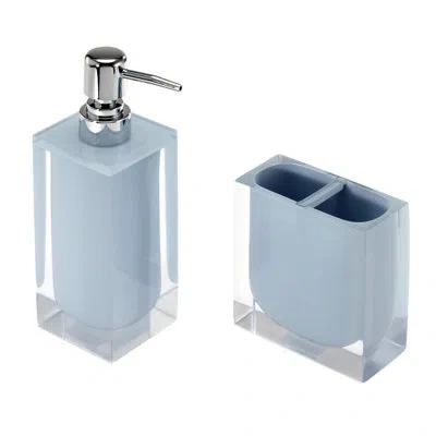 Izod Iz Marina Blue Bath Bathroom Accessory Set