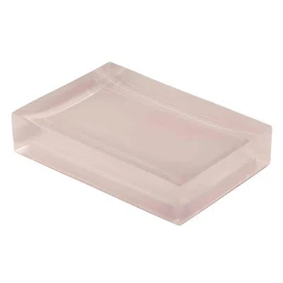 Izod Iz Marina Pink Bath Soap Dish In Clear;pink