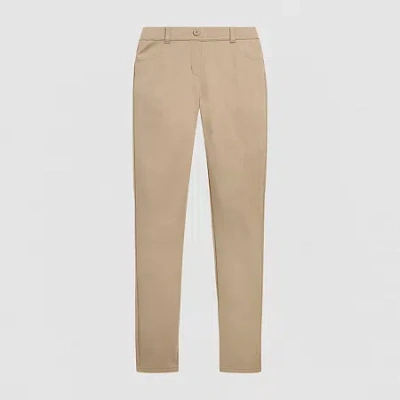 Izod Jegging Little & Big Kid Girls Slim Fit Pant In Neutral