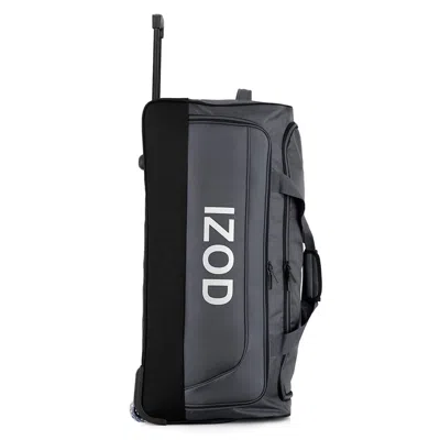 Izod Katy 20" Carry-on Soft Shell Rolling Duffel Bag With Telescopic Handle In Black
