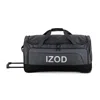 Izod Katy 30" Lightweight Soft Shell Rolling Duffel Bag With Telescopic Handle In Black