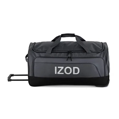 Izod Katy 30" Lightweight Soft Shell Rolling Duffel Bag With Telescopic Handle In Black