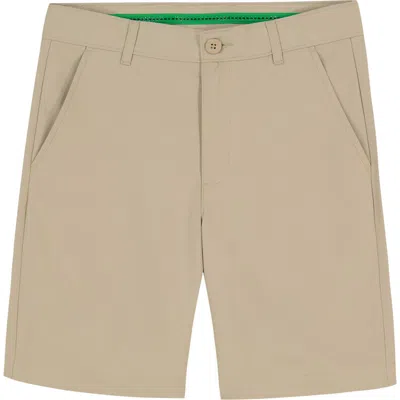 Izod Kids' Flat Front Performance Golf Shorts In 260 White Pepper