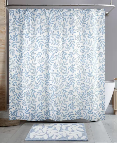 Izod Kingsley Shower Curtain, 72" X 72" In Blue