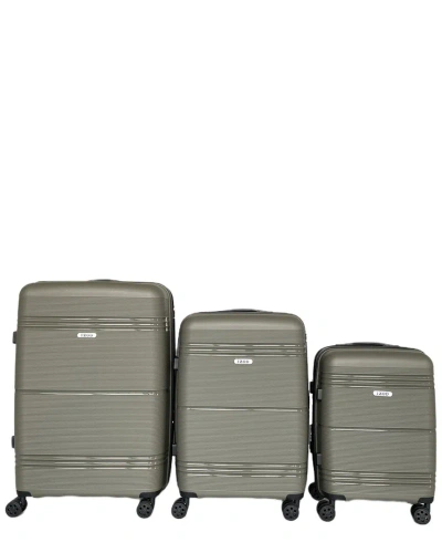 Izod Legna Expandable 3pc Suitcase Set In Gray