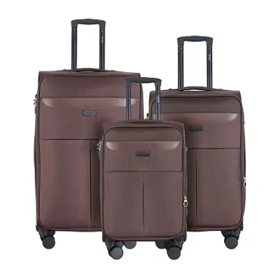 Izod Liam 3-pc. Softside Expandable Lightweight Luggage Set In Brown