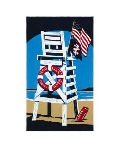Izod Lifequard Chair Beach Towel, 40" X 70" In Multicolor