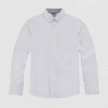 Izod Little & Big Boys Button Down Collar Long Sleeve Dress Shirt In White