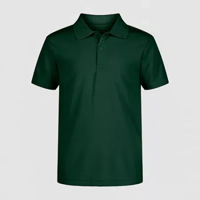 Izod Kids' Little & Big Boys Short Sleeve Wrinkle Resistant Moisture Wicking Polo Shirt In Green