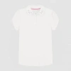 Izod Little & Big Girls Short Sleeve Stretch Polo Shirt In White