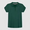 Izod Little & Big Kid Girls Short Sleeve Regular Fit Polo Shirt In Green