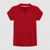 Izod Little & Big Kid Girls Short Sleeve Regular Fit Polo Shirt In Red