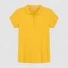 Izod Little & Big Kid Girls Short Sleeve Regular Fit Polo Shirt In Yellow