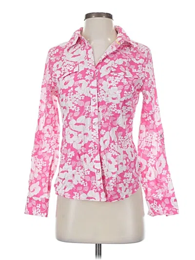 Pre-owned Izod Long Sleeve Blouse In Pink