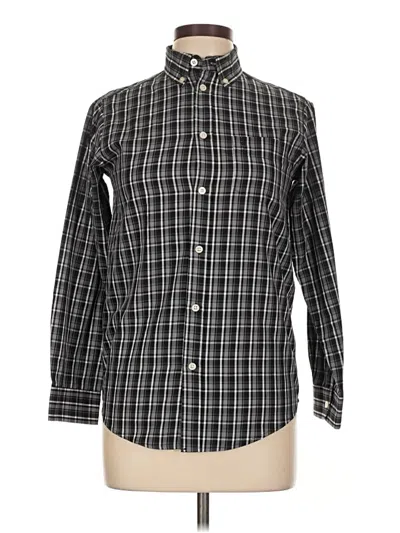 Pre-owned Izod Long Sleeve Button Down Shirt In Black