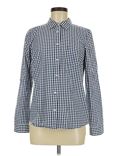 Pre-owned Izod Long Sleeve Button Down Shirt In Blue