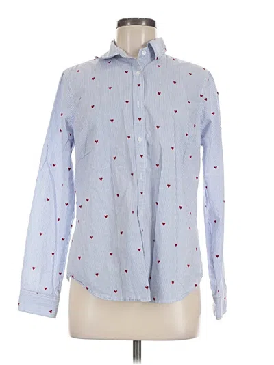 Pre-owned Izod Long Sleeve Button Down Shirt In Blue