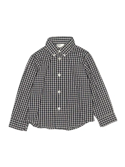 Pre-owned Izod Kids' Long Sleeve Button Down Shirt In Gray