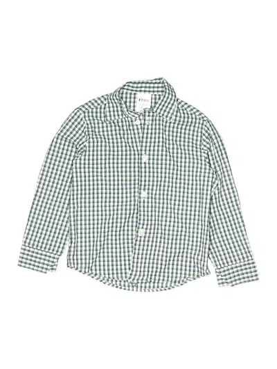 Pre-owned Izod Kids' Long Sleeve Button Down Shirt In Green