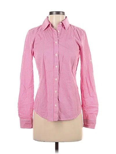 Pre-owned Izod Long Sleeve Button Down Shirt In Pink