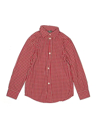 Pre-owned Izod Kids' Long Sleeve Button Down Shirt In Red