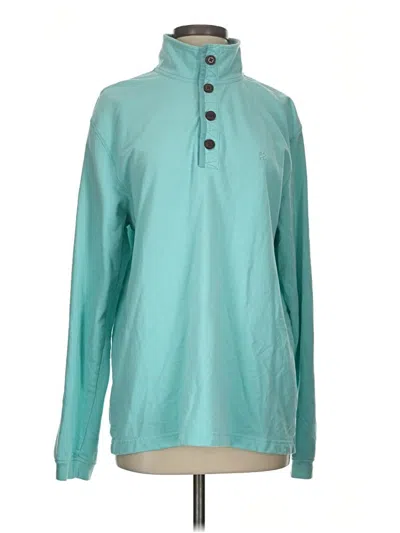 Pre-owned Izod Long Sleeve Polo Shirt In Teal