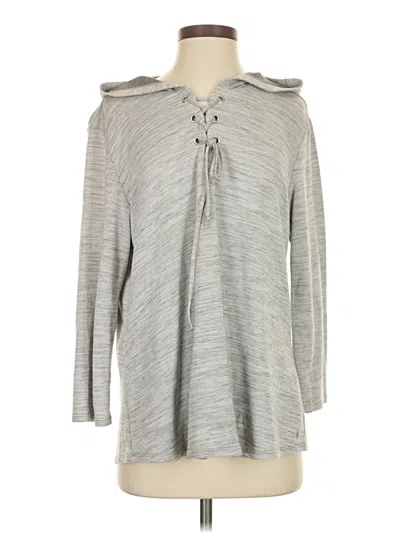 Pre-owned Izod Long Sleeve Top Gray Cowl Neck Tops