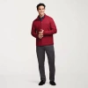 Izod Luxury Sport Textured Mens Long Sleeve Quarter-zip Pullover In Burgundy