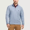Izod Luxury Sport Textured Mens Long Sleeve Quarter-zip Pullover In Blue
