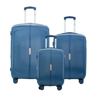 Izod Mateo 3-pc. Hardside Expandable Lightweight Luggage Set In Blue
