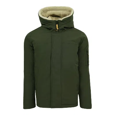 Izod Men's Sherpa-lined Hood Full Zip Jacket In Green