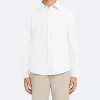 Izod Mens Long Sleeve Button-down Shirt In White