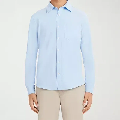 Izod Mens Long Sleeve Regular Fit Button-down Shirt In Blue