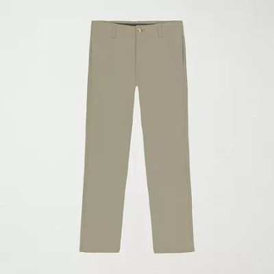 Izod Mens Regular Fit Flat Front Pant In Brown