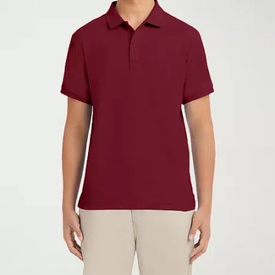 Izod Mens Regular Fit Short Sleeve Polo Shirt In Red