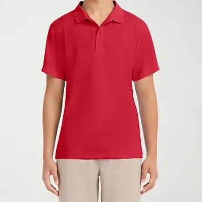 Izod Mens Regular Fit Short Sleeve Polo Shirt In Red