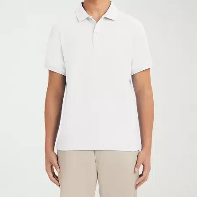 Izod Mens Regular Fit Short Sleeve Polo Shirt In White