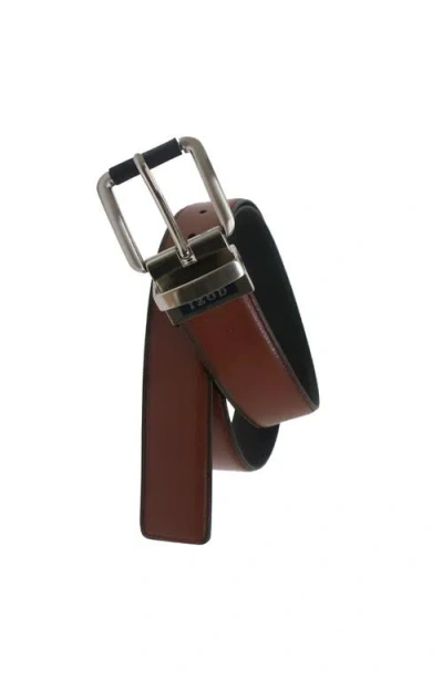 Izod Mens Reversible Leather Belt In Brown