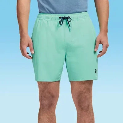 Izod Mens Saltwater Beach Performance Swim Trunk In Blue