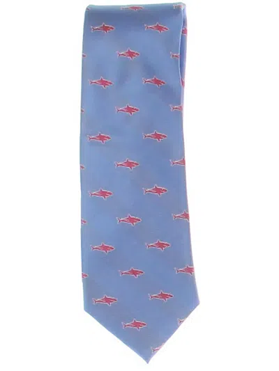 Izod Mens Shark Print Business Regular Tie In Multi
