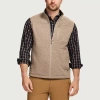 Izod Mens Water Resistant Midweight Fleece Vest In Neutral