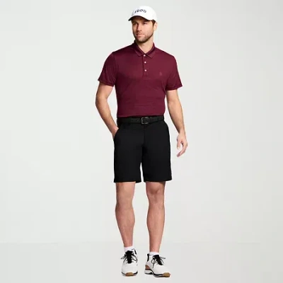 Izod Micro Poly Mens Moisture Wicking Chino Short In Black