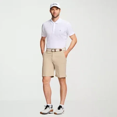 Izod Micro Poly Mens Moisture Wicking Chino Short In Brown
