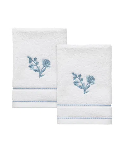 Izod Mystic Floral 2-pc. Fingertip Towel Set, 11" X 18" In White