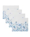 Izod Mystic Floral Placemats 13" X 19", Set Of 4 In Blue
