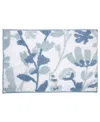 Izod Mystic Floral Reversible Bath Rug, 20" X 30" In Blue