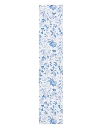 Izod Mystic Floral Runner, 14" X 72" In Blue