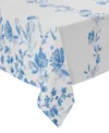 Izod Mystic Floral Tablecloth, 52" X 70" In Blue