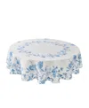Izod Mystic Floral Tablecloth, 70" Round In Blue